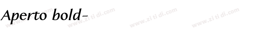 Aperto bold字体转换